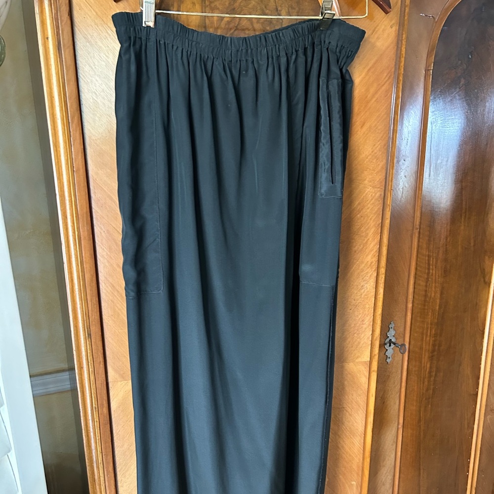 Christa De Carouge pencil silk long skirt sz xl